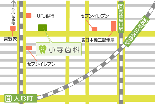 都営浅草線　人形町駅からのマップ